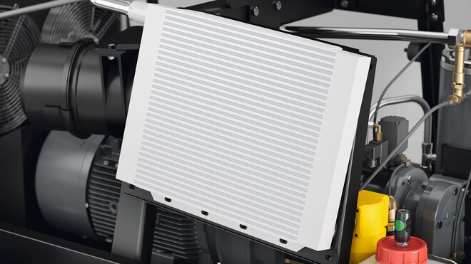 Postenfriador de aire comprimido de serie en los compresores portátiles MOBILAIR de KAESER KOMPRESSOREN.