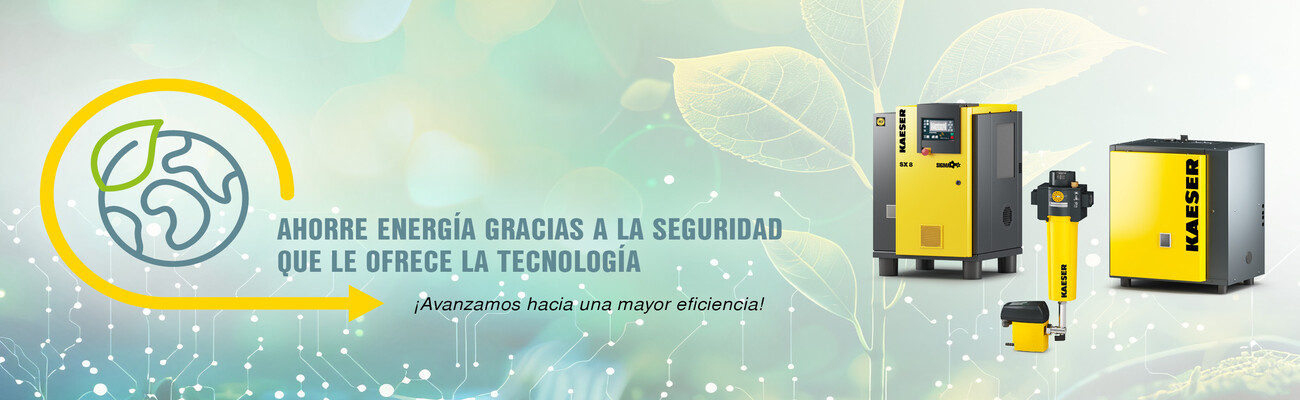 Bono de sostenibilidad para compresores de tornillos rotativos, secadores refrigerativos y filtros KAESER.